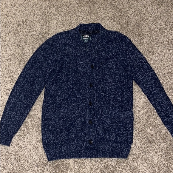 Roots blue knitted cardigan - Picture 1 of 4